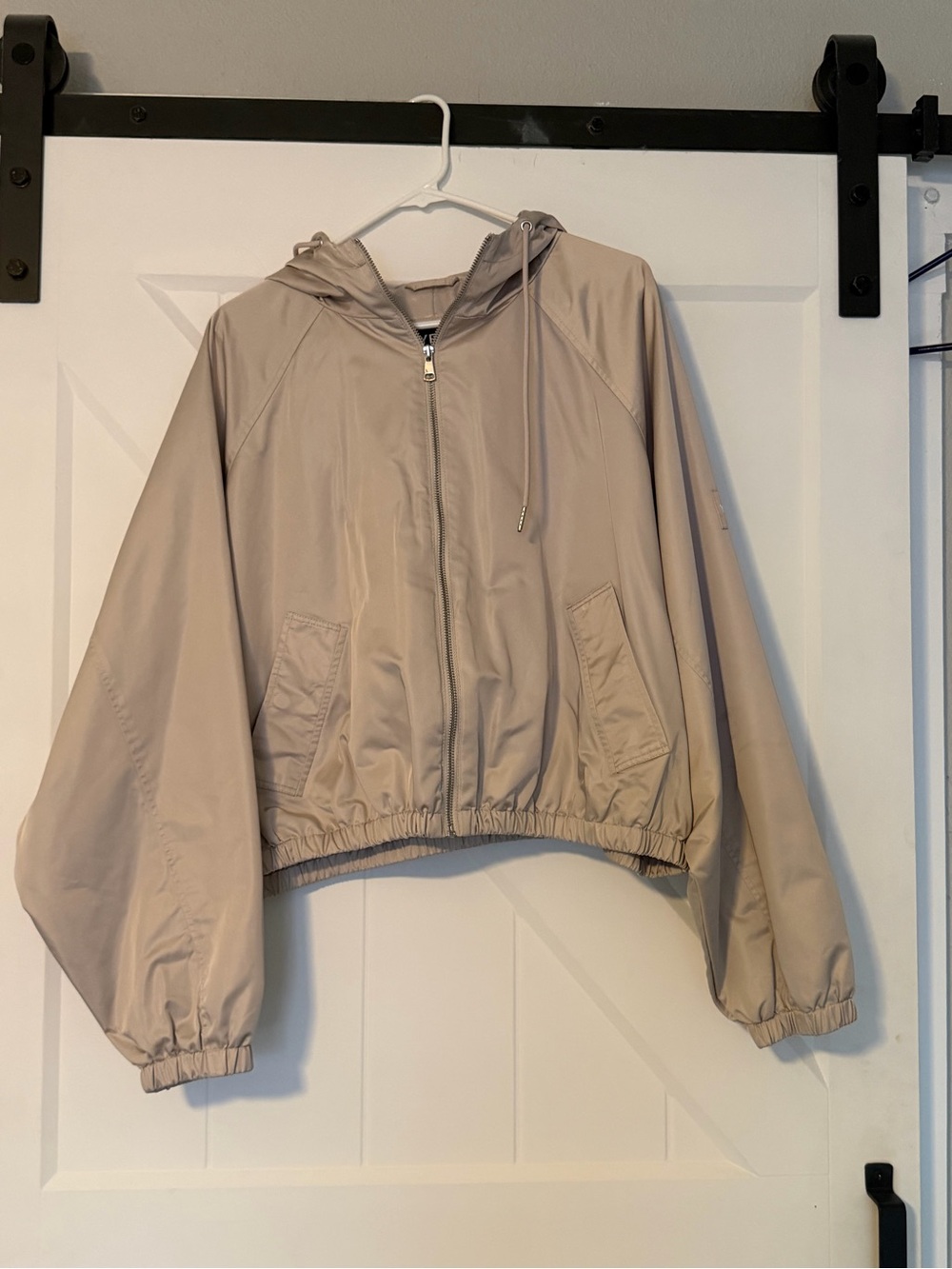 YPB Your Personal Best XL Lightweight Hooded Jacket Tan Beige Full Zip